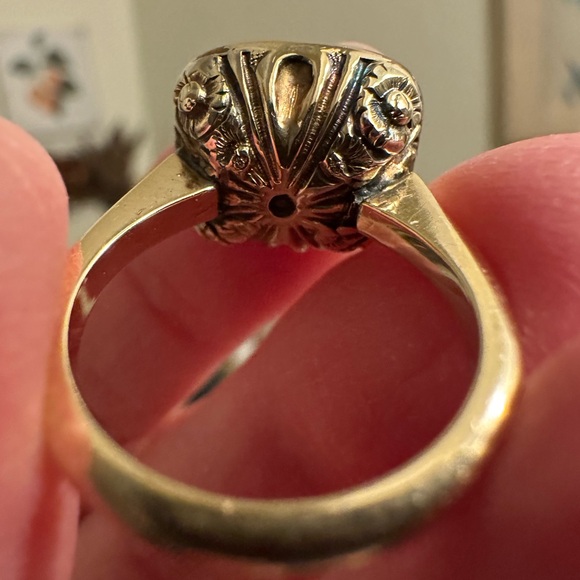 Antique 9K Gold Carnelian Intaglio Signet Ring Georgian Size 6 - Picture 5 of 15